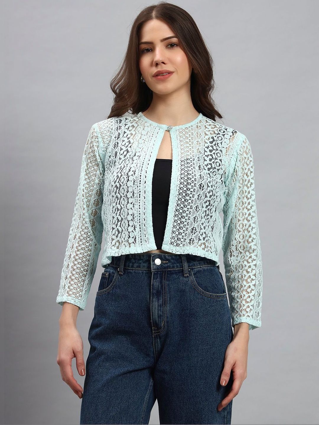 NATURE CRAFT Women Crop Shrug-picture-14
