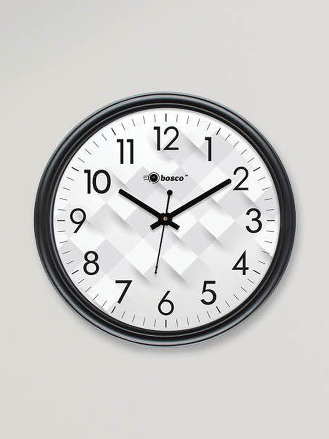 bosco White & Black Printed Contemporary Wall Clock-picture-36