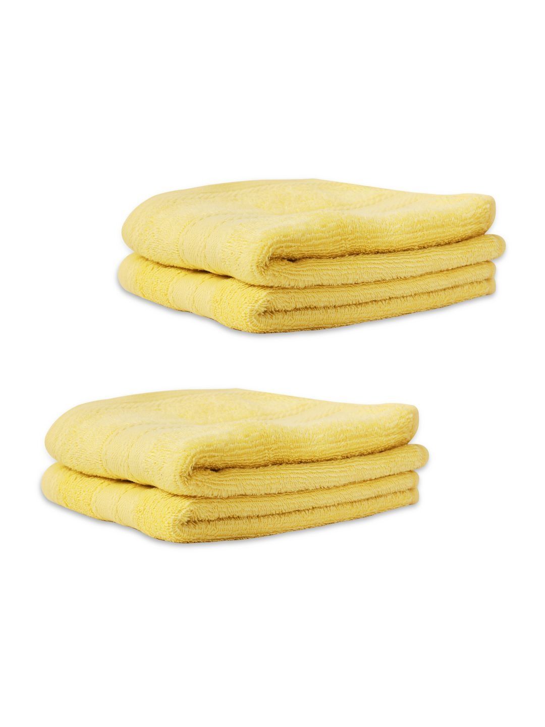 Layers Aqua Plush 100 Cotton 450 Gsm Yellow Pack Of 4 Hand Towels-image-23