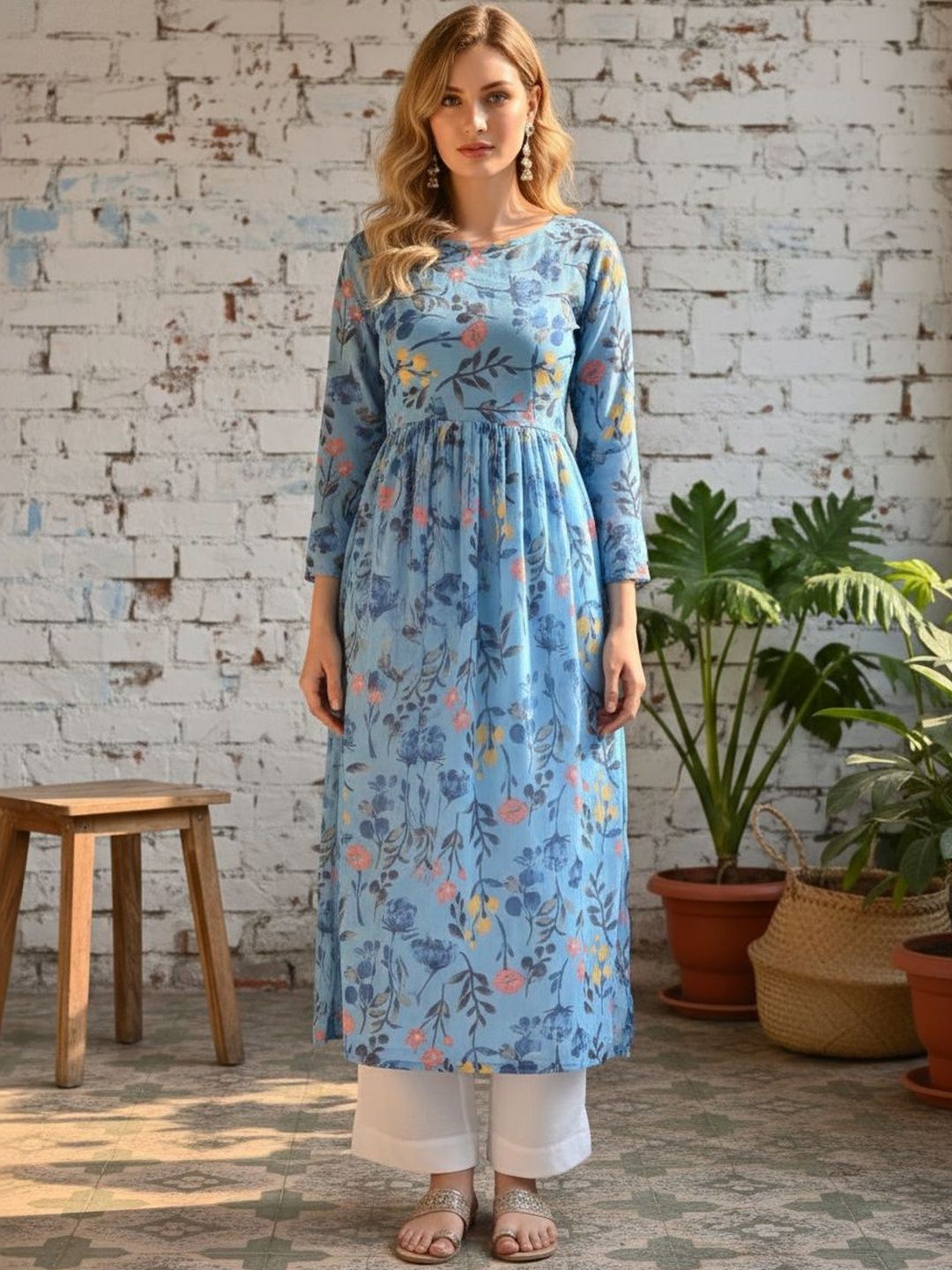 KALINI Floral Printed Panelled Kurti-picture-39