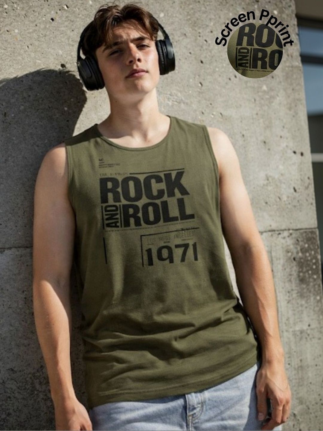Rigo Printed Cotton Gym Vest-picture-22