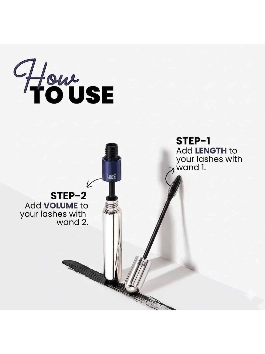 beautifulline 2 Step Trouble Volumizing Mascara - 15 ml - Black-image-32