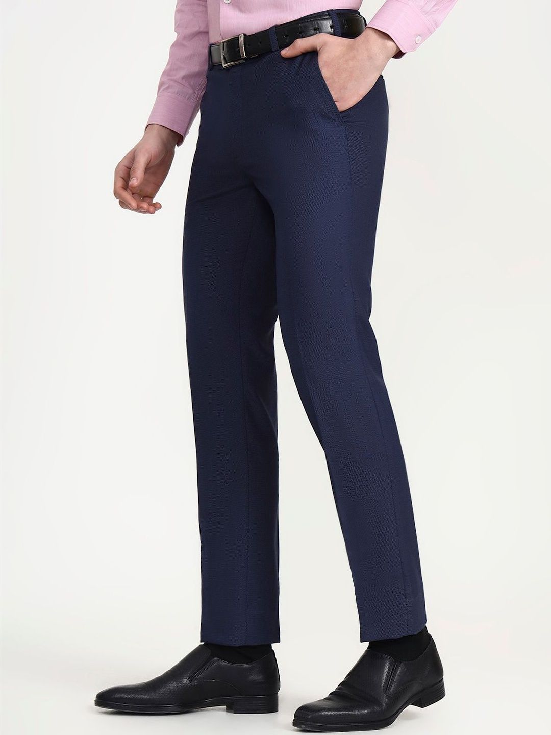 JADE BLUE Men Slim Fit Trousers-picture-41