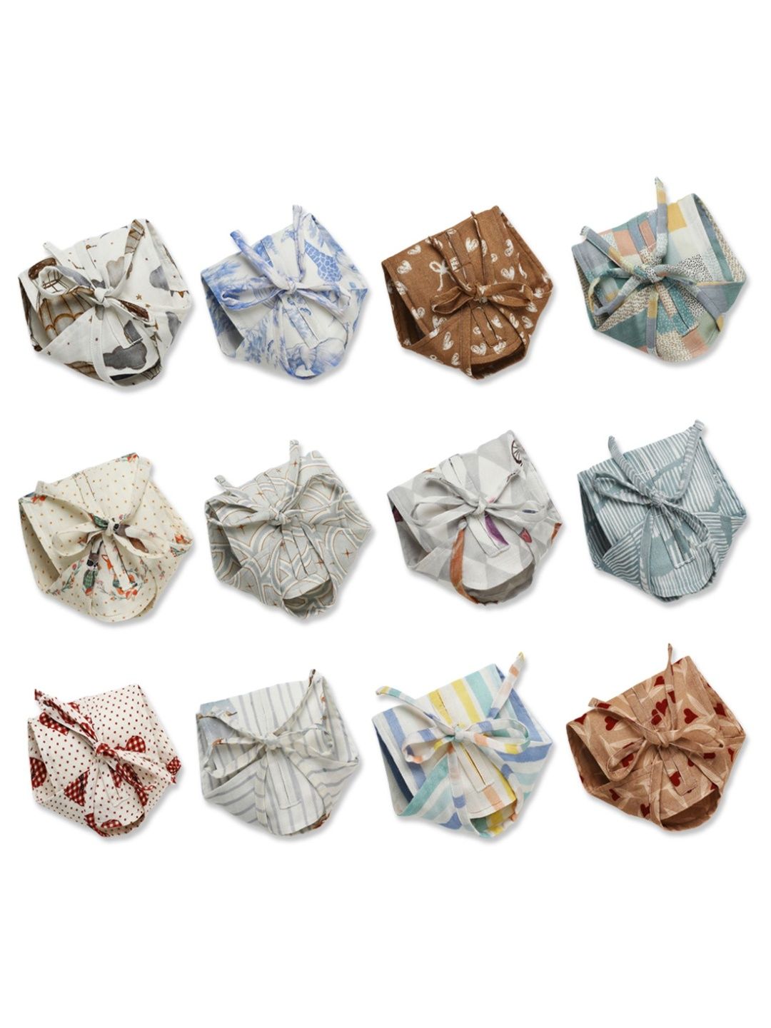 cocoon care Set Of 12 Ultra Soft Printed Bamboo Cotton Nappies-image-32