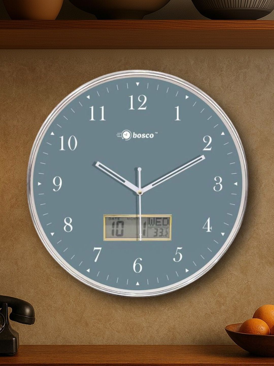 bosco Grey & Grey Wall Clock-image-16