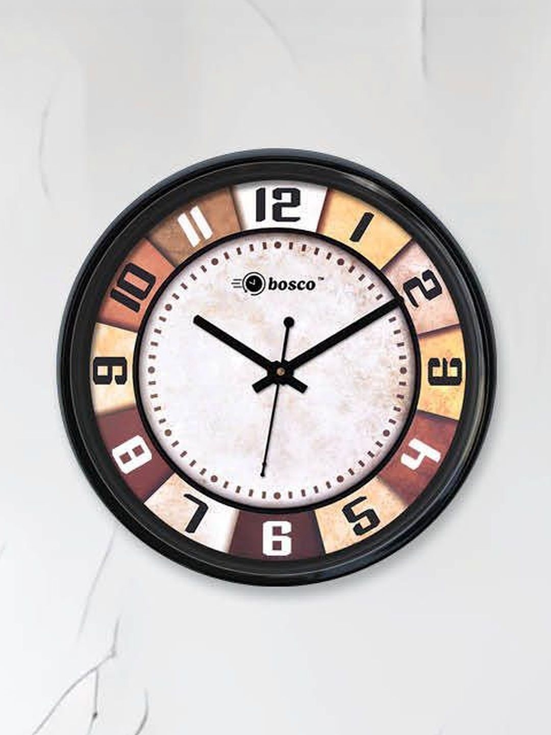bosco Multicoloured & Black Textured Contemporary Wall Clock-picture-30