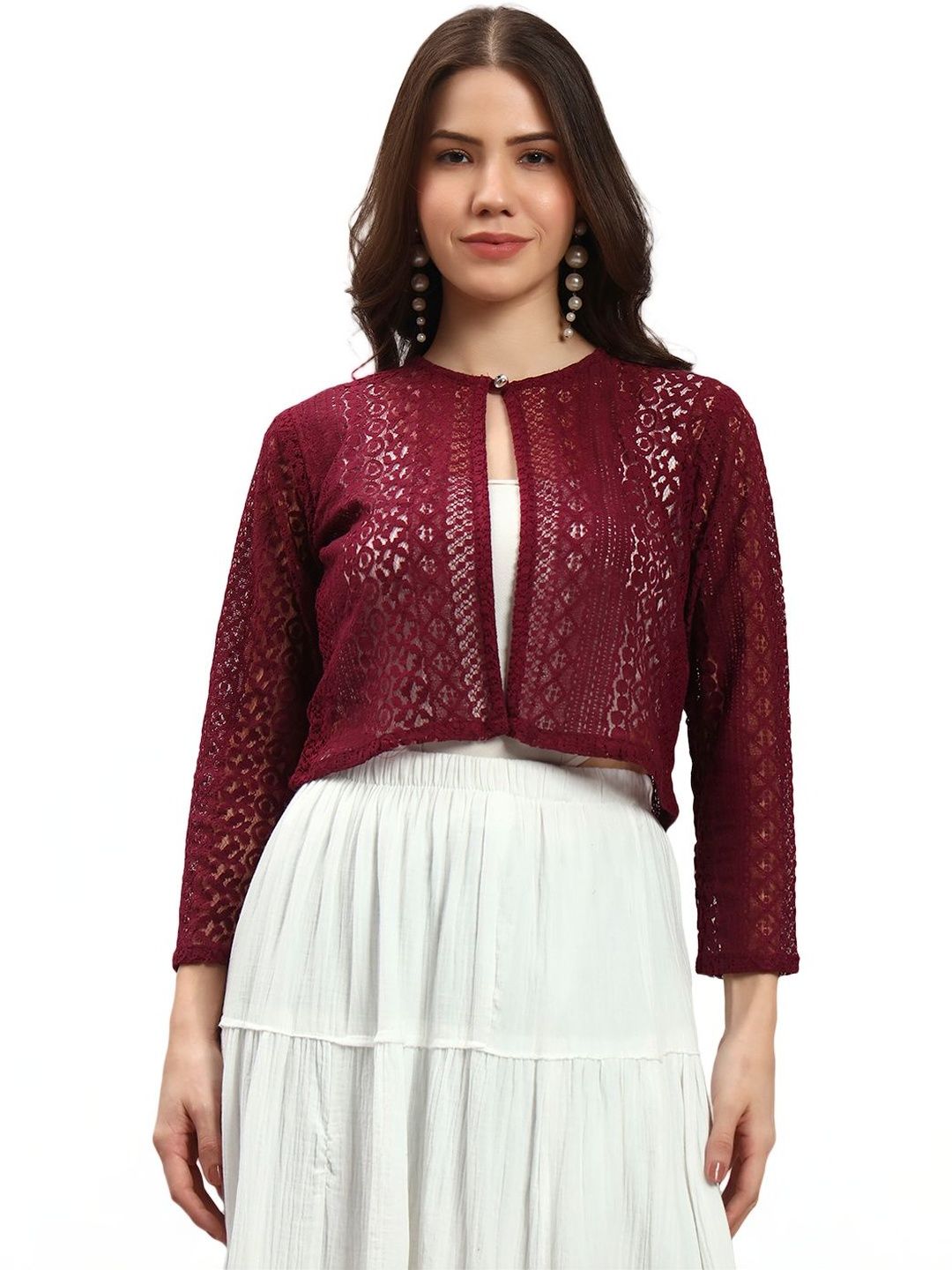 NATURE CRAFT Women Crop Shrug-picture-40