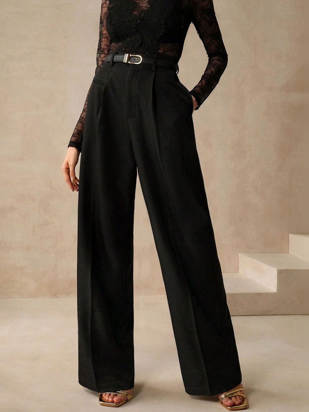 Chemistry High-waist Wide-leg Formal Trousers-picture-15