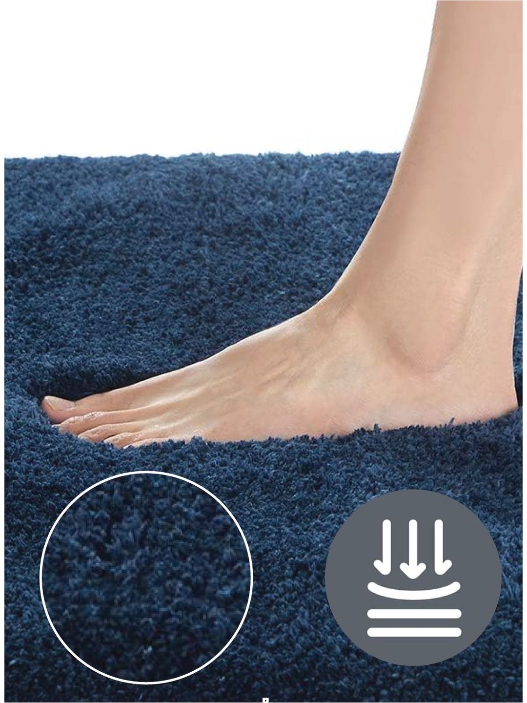 Dryspun Navy Blue Cotton Anti-Skid Doormats-picture-16