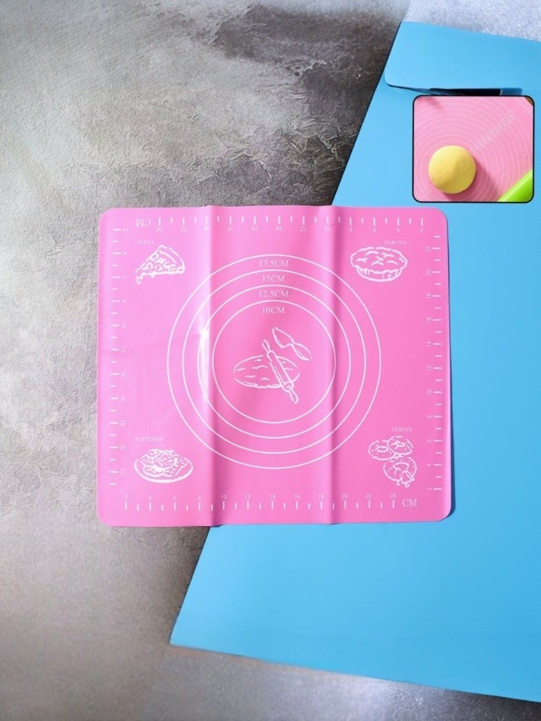 DeoDap Pink & White Non-Stick Baking Mat-image-29