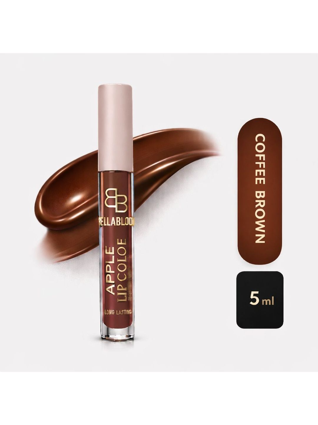 BELLABLOOM Long-Lasting Waterproof Matte Liquid Lipstick - 5 ml - Coffee Brown-picture-14