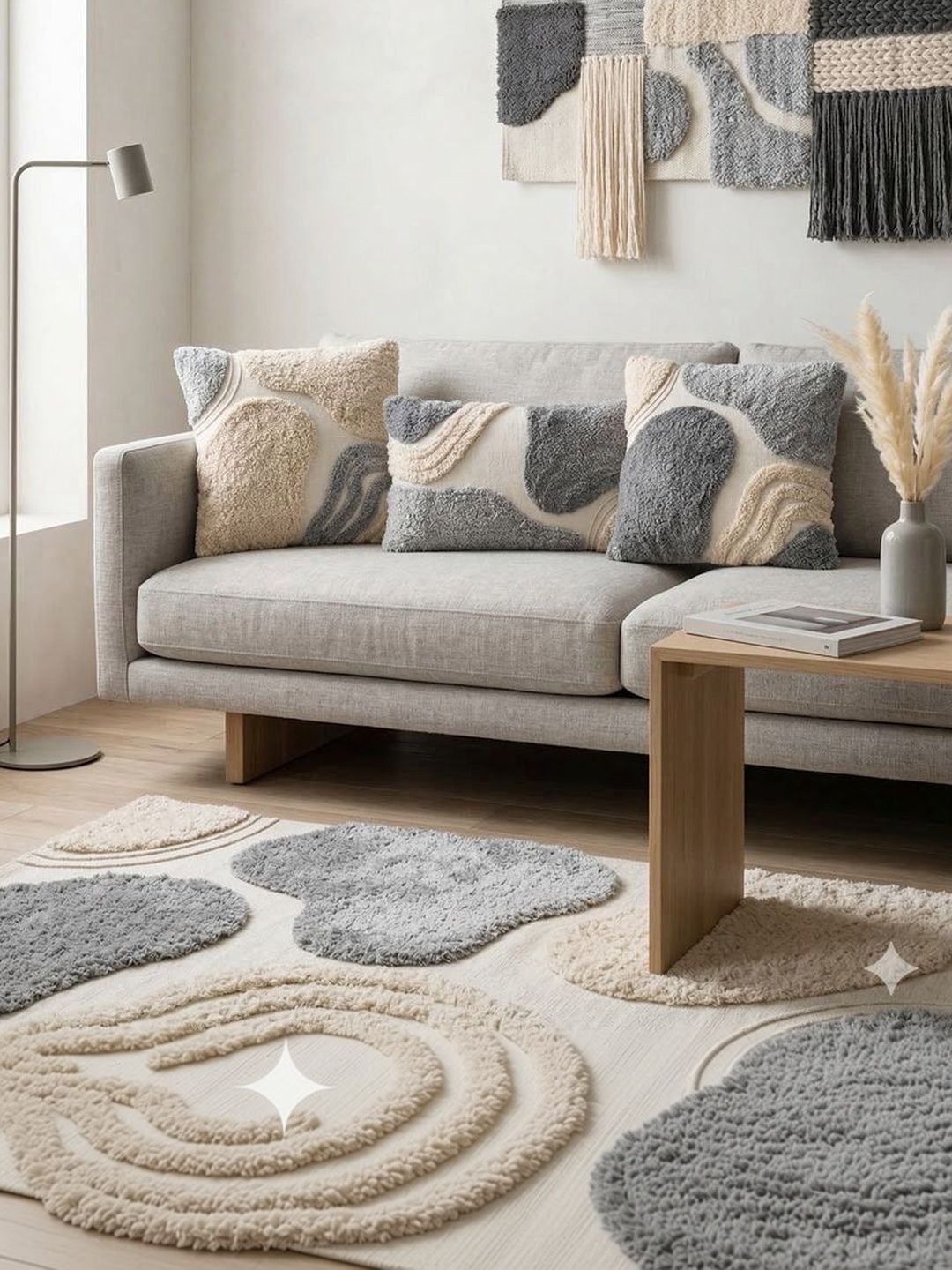 THEGASBH Grey Set of 3 Cushion Covers-image-1