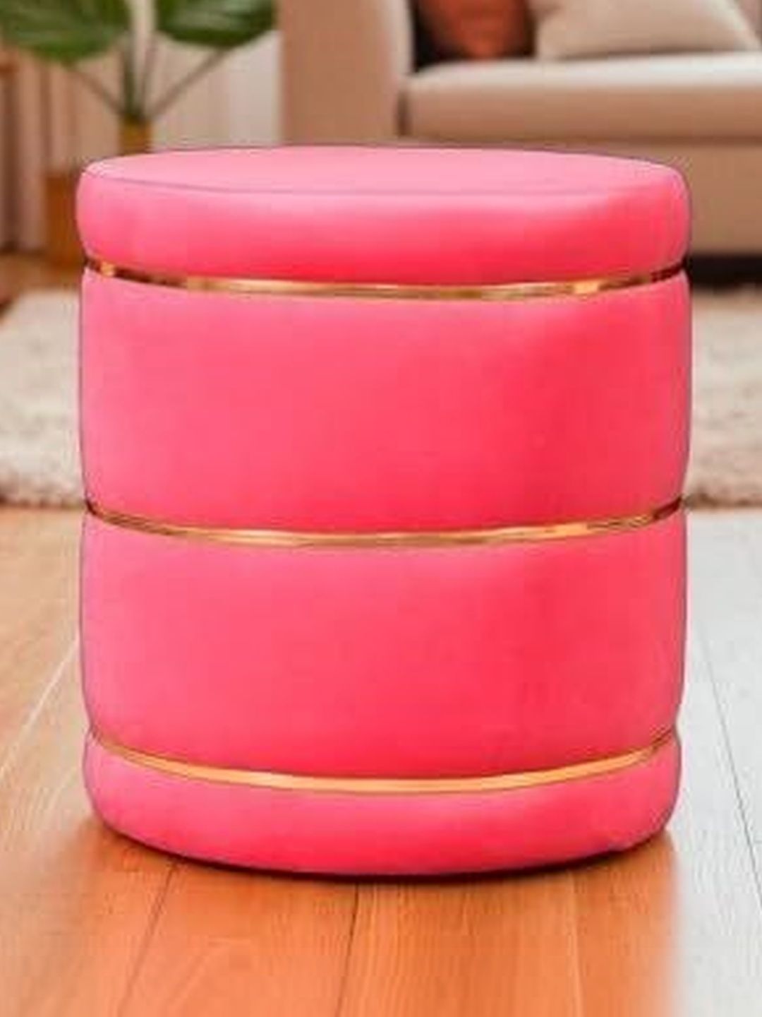 Shadowkart Pink Round Ottomans-picture-14