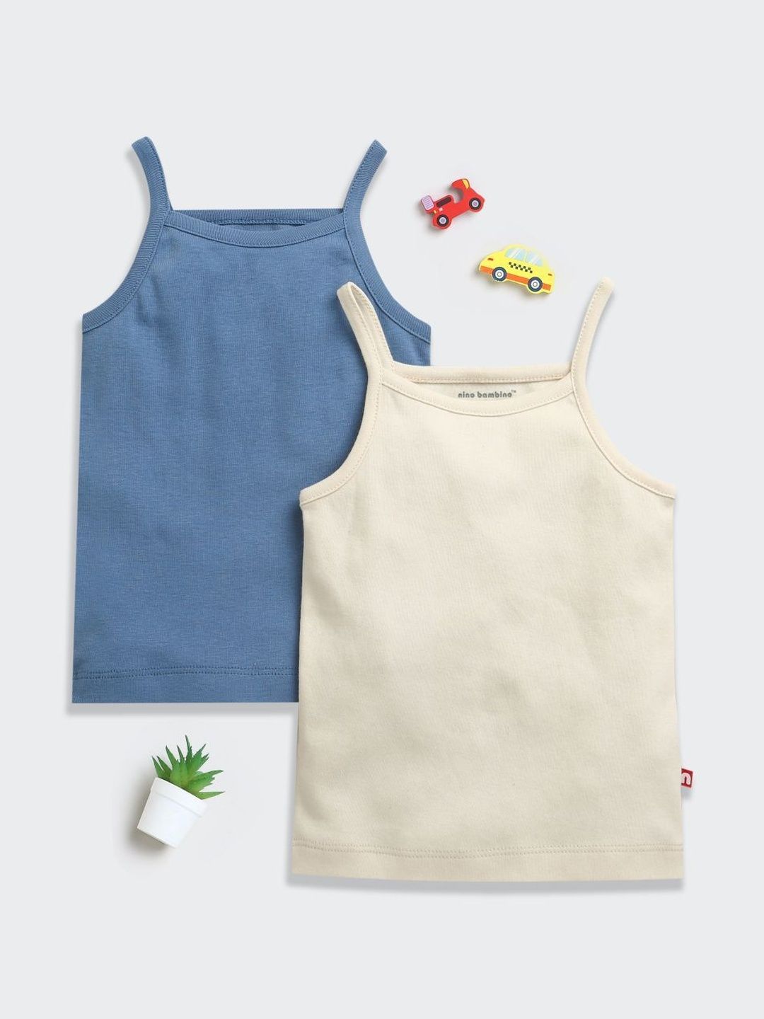 Nino Bambino Pack of 2 Assorted Organic Cotton Innerwear Vests-picture-42