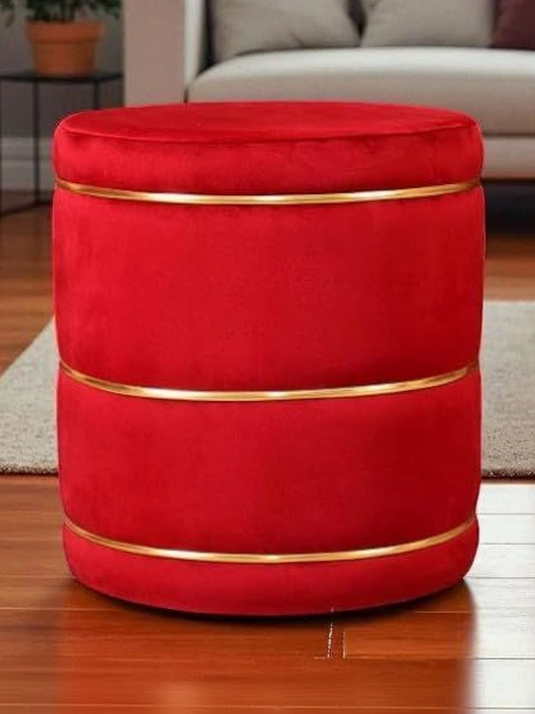 Shadowkart Red Round Ottomans-image-29