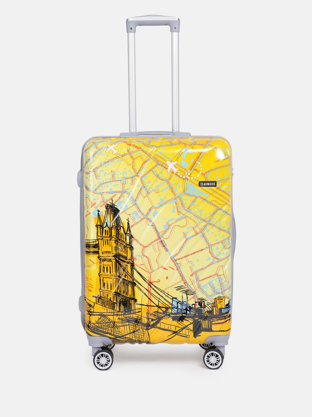 Teakwood Leathers World Printed Hard-Sided Medium Trolley Bag - Volume - 57 L-picture-31