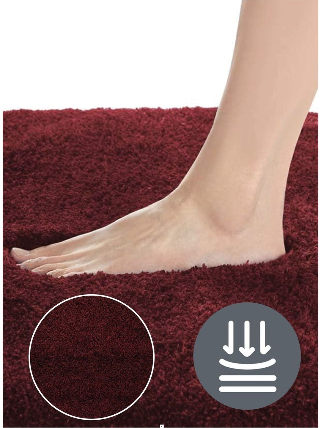 Dryspun Maroon Cotton Anti-Skid Doormats-picture-31