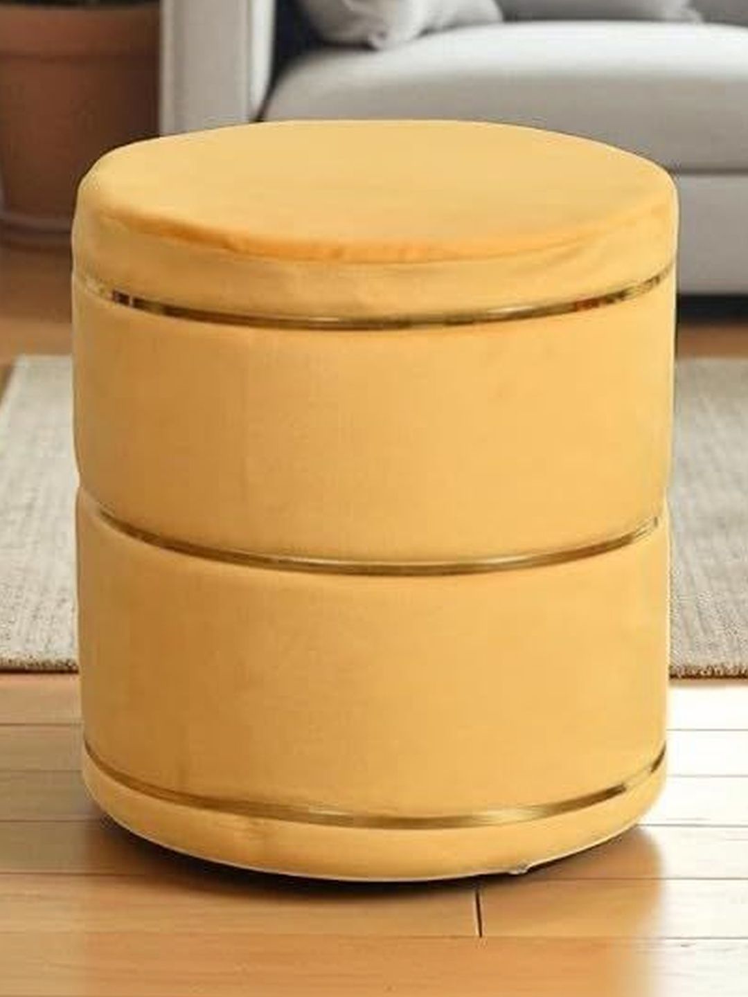 Shadowkart Yellow Round Ottomans-image-23