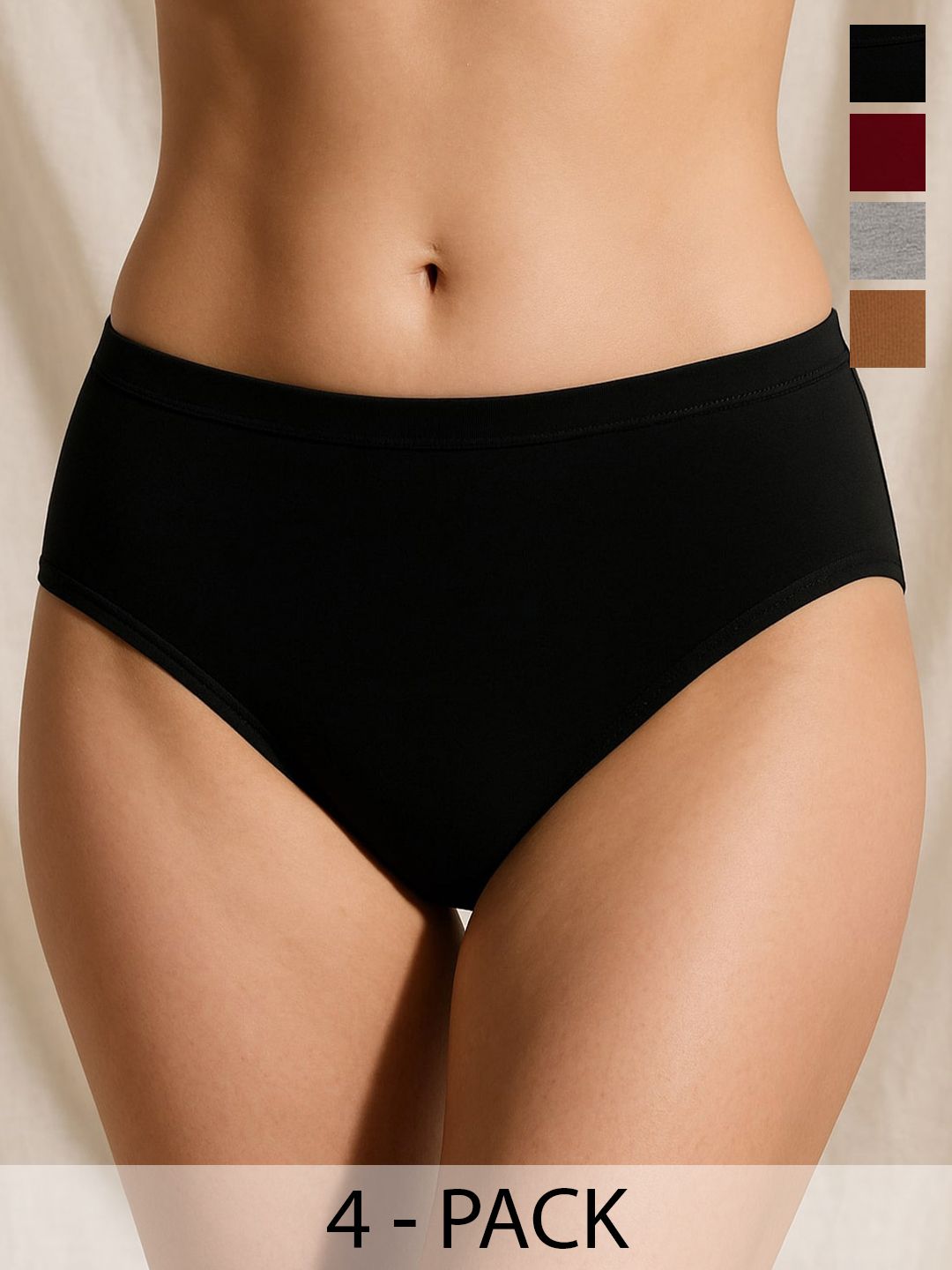 Moda Rapido Women Pack of 4 Cotton Hipster Briefs-picture-40