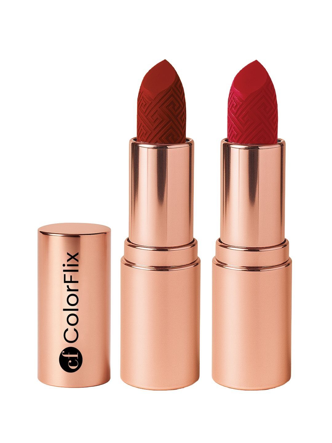 COLORFLIX Set Of 2 Long Lasting Luxe Velvet Matte Lipstick - 3.5 g Each Maroon Red & Pink