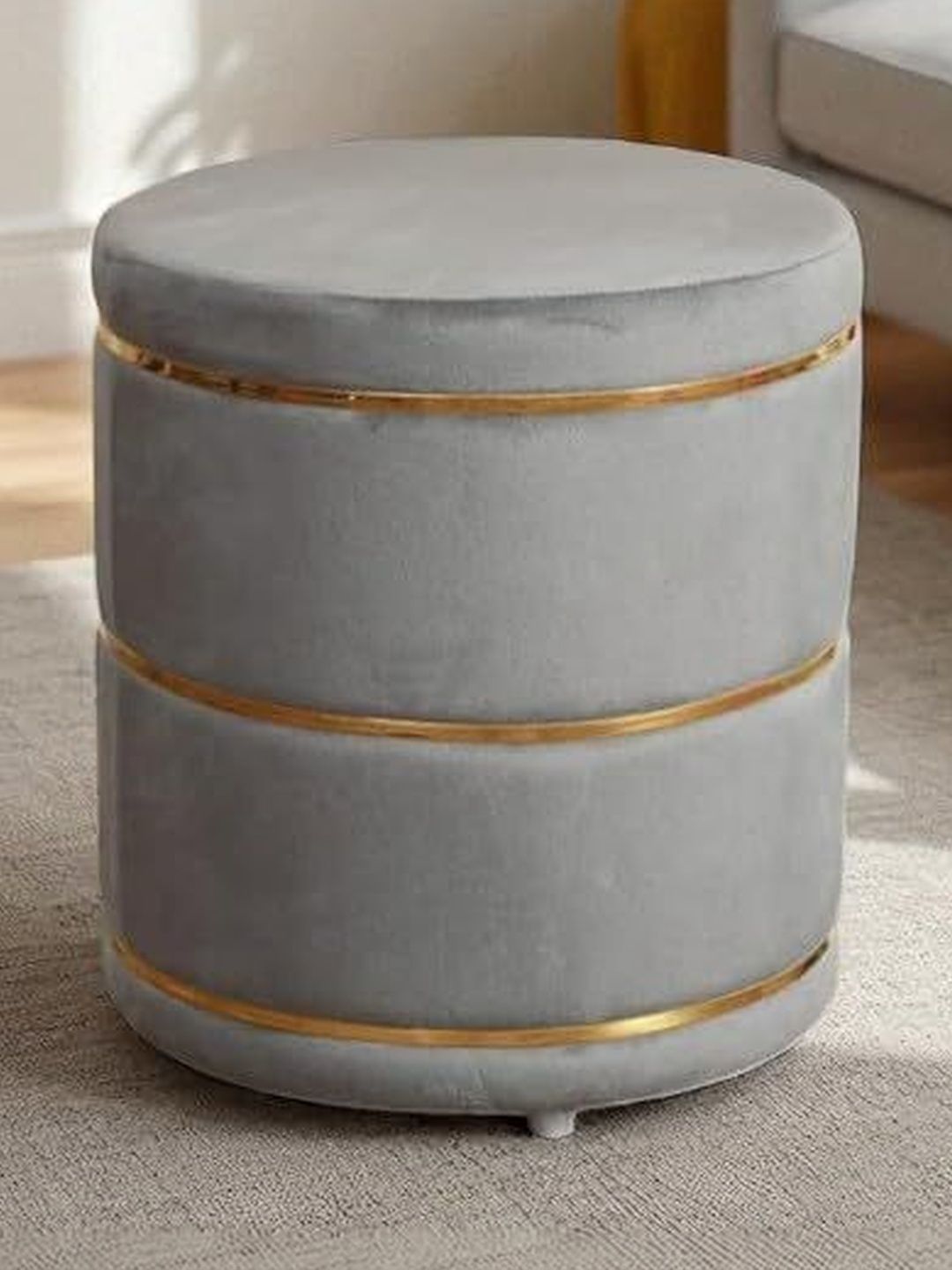 Shadowkart Grey Round Ottomans-picture-12