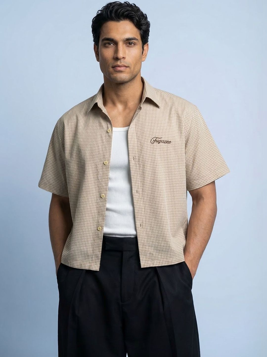 FUGAZEE Men Relaxed Micro Checks Checked Casual Shirt-picture-21