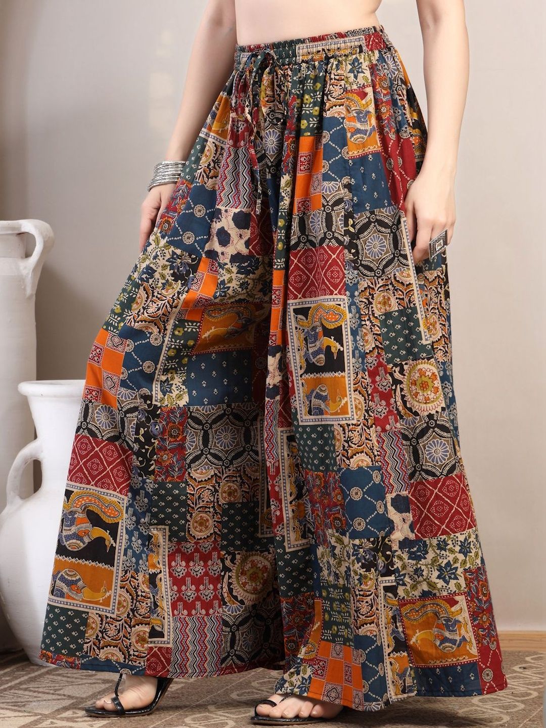 COTLAND FASHION Women Printed Flared Ethnic Palazzos-picture-11