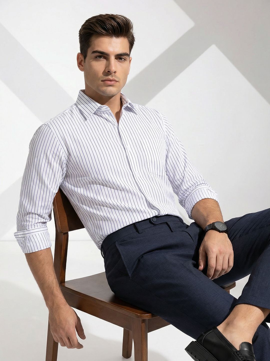 INVICTUS Striped Slim Fit Formal Shirt-picture-12