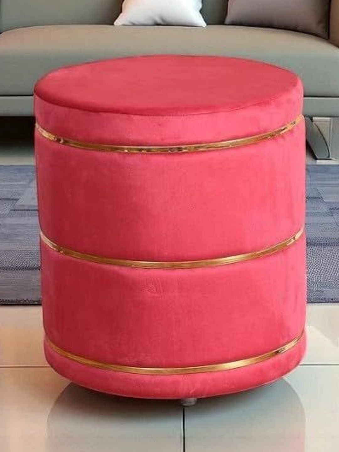 Shadowkart Pink Round Ottomans-picture-10