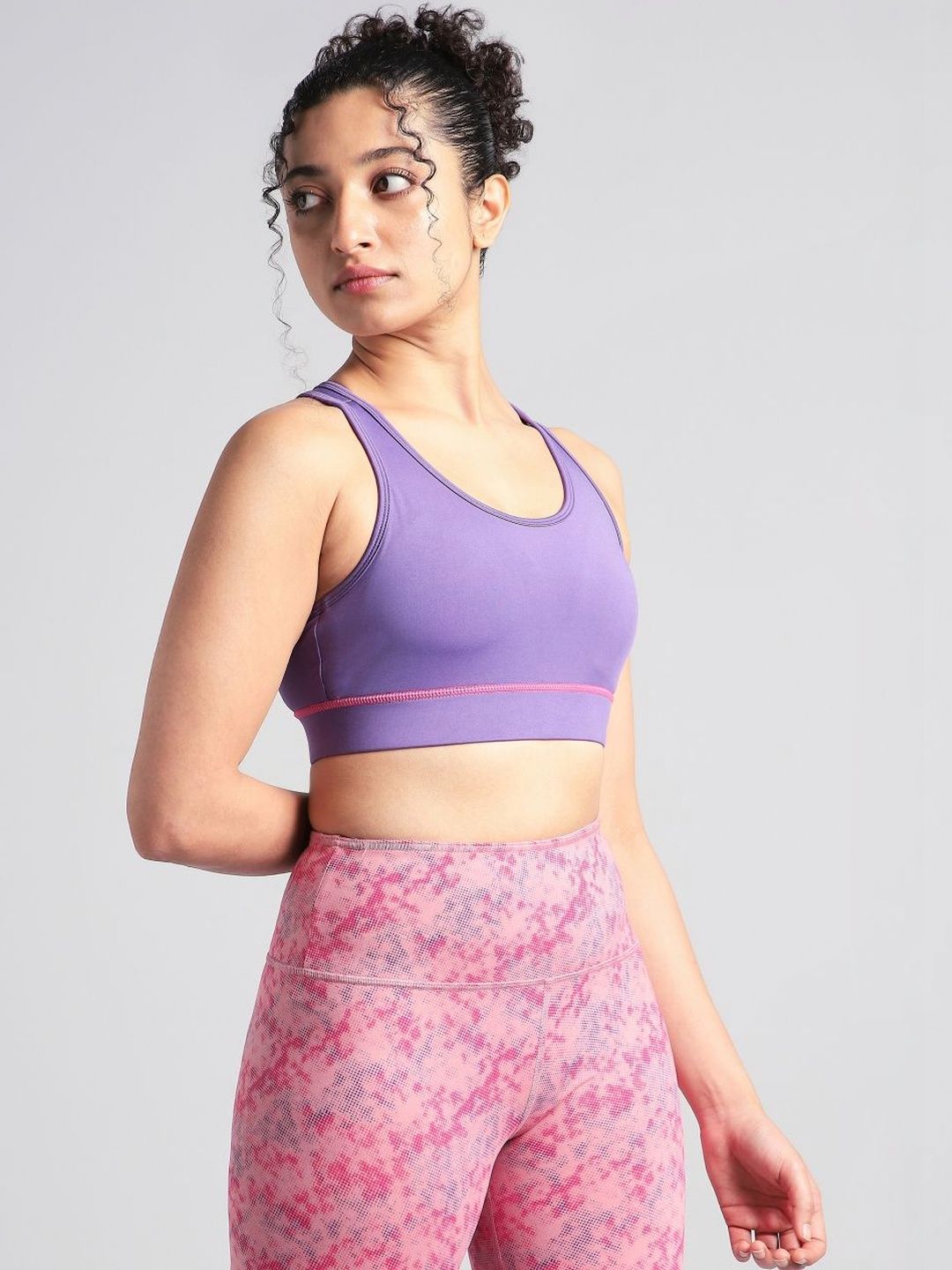 CULT Women's Purple Train-in Medium Support Sports Bra-image-6