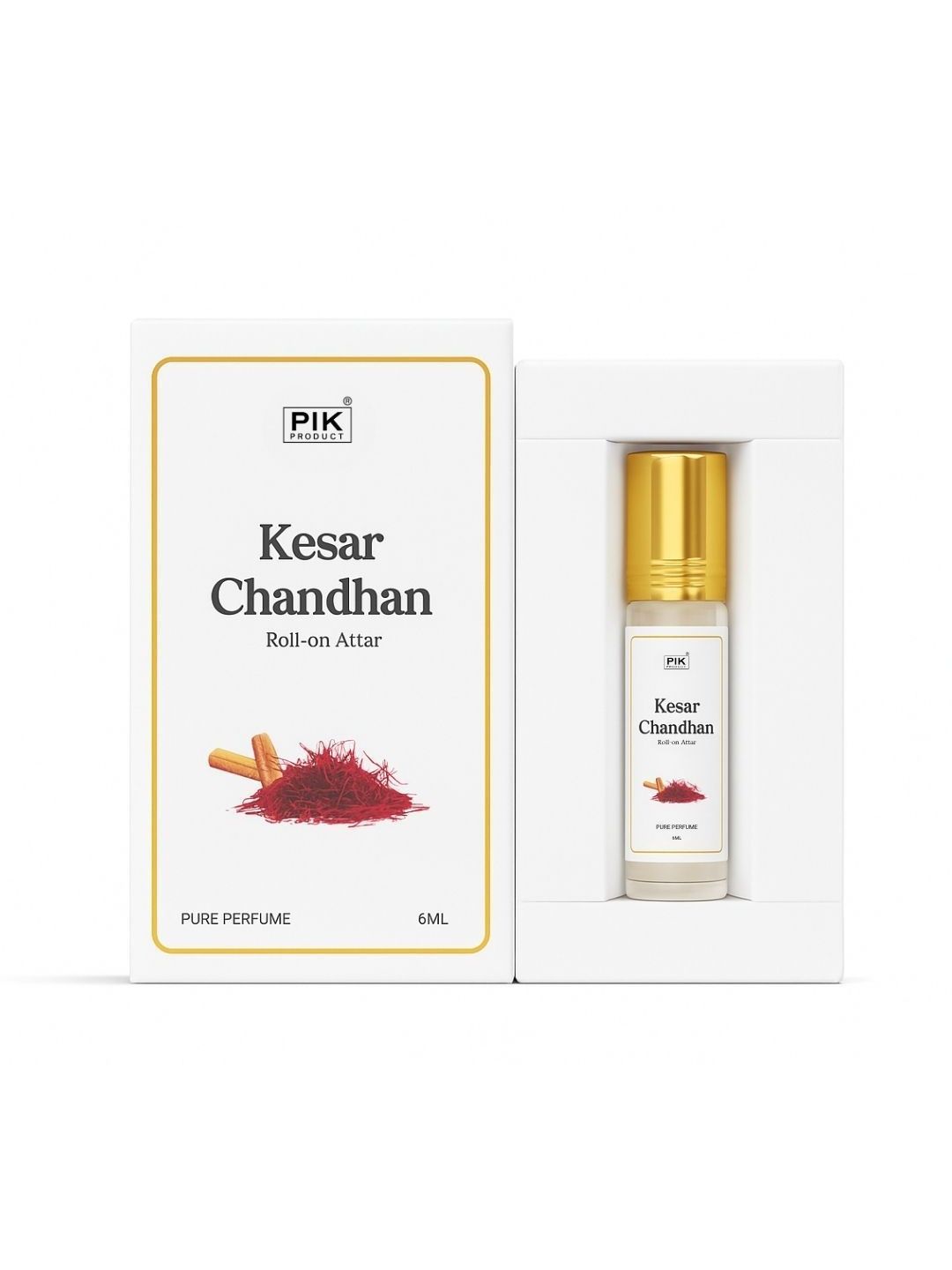 Pik Product Kesar Chandan Alcohol free Roll On Attar - 6 ml-image-2