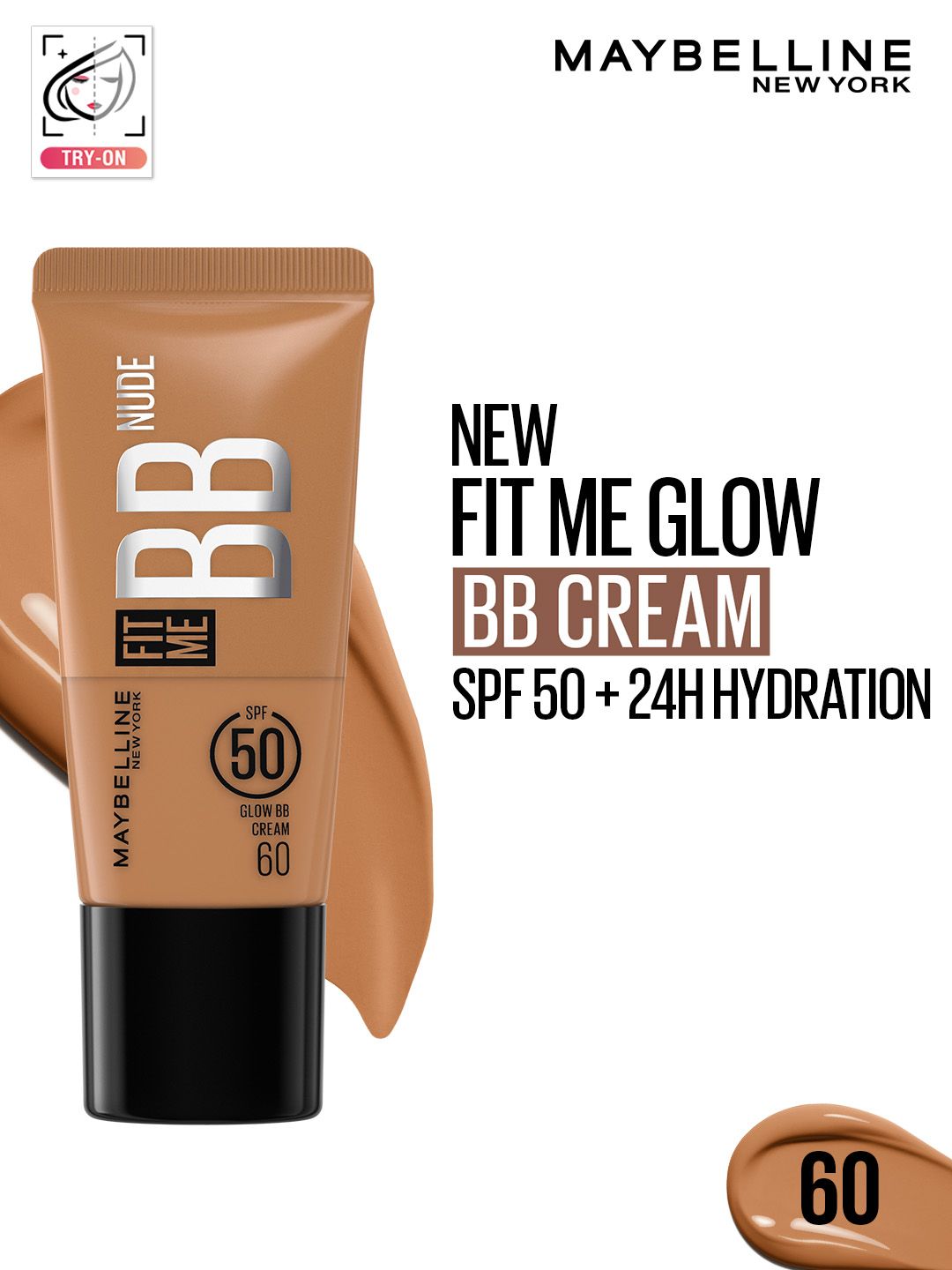 Maybelline New York Fit Me Glow SPF50 BB Cream with 24H Hydration & Niacinamide - Shade 60-picture-42