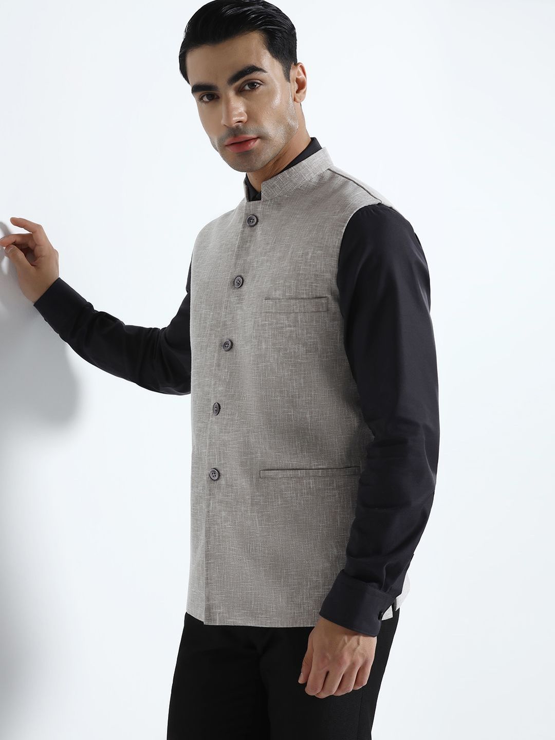 TAHVO Printed Woven Nehru Jackets-image-48