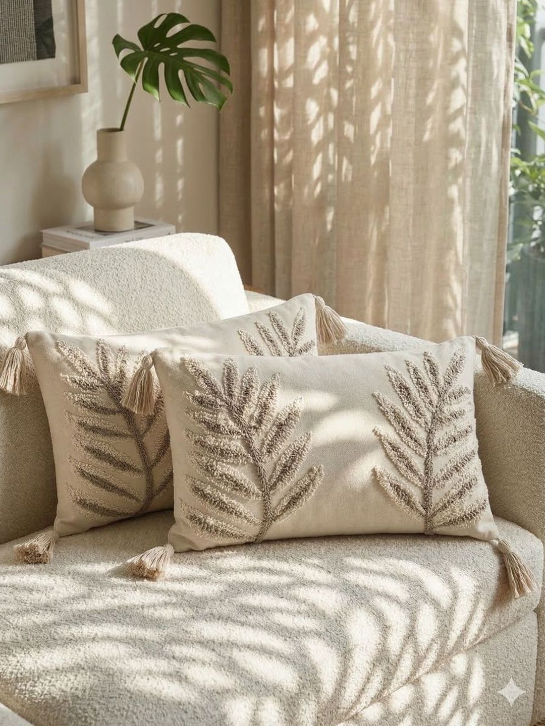 THEGASBH Off White Set of 2 Cushion Covers-picture-52