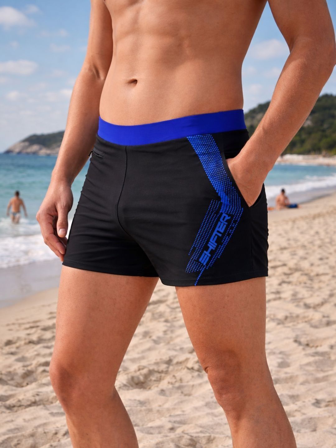 SHIFTER Men Striped Swim Shorts Swim Bottoms-picture-26