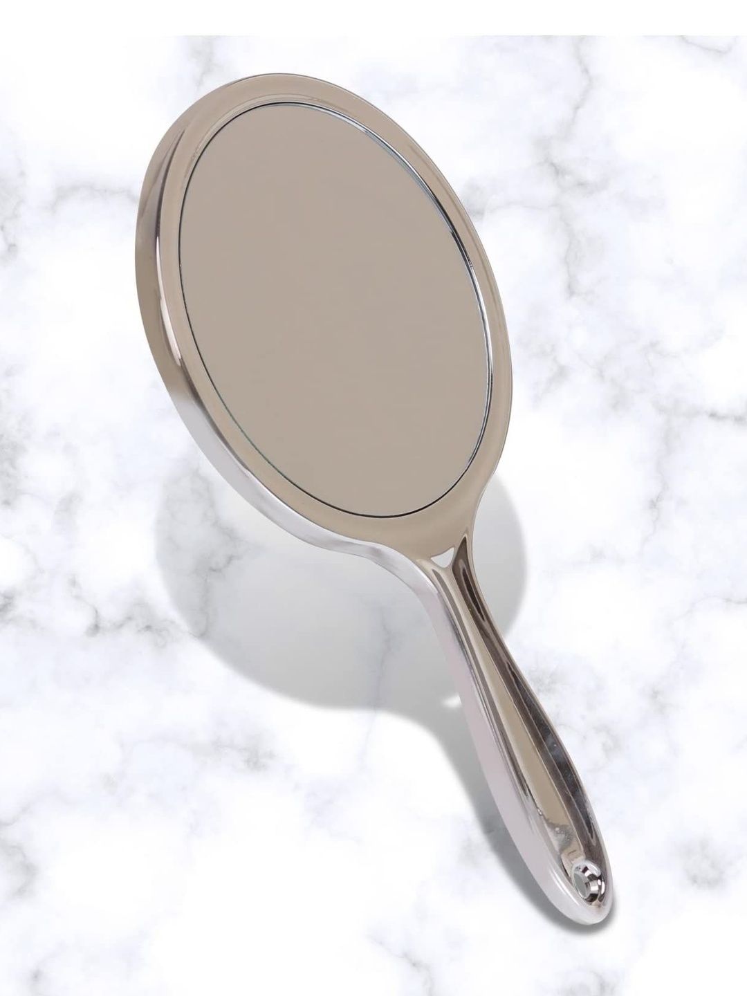 SCARLET LINE Grey & White Round Glass Makeup Table Top Mirror-picture-42