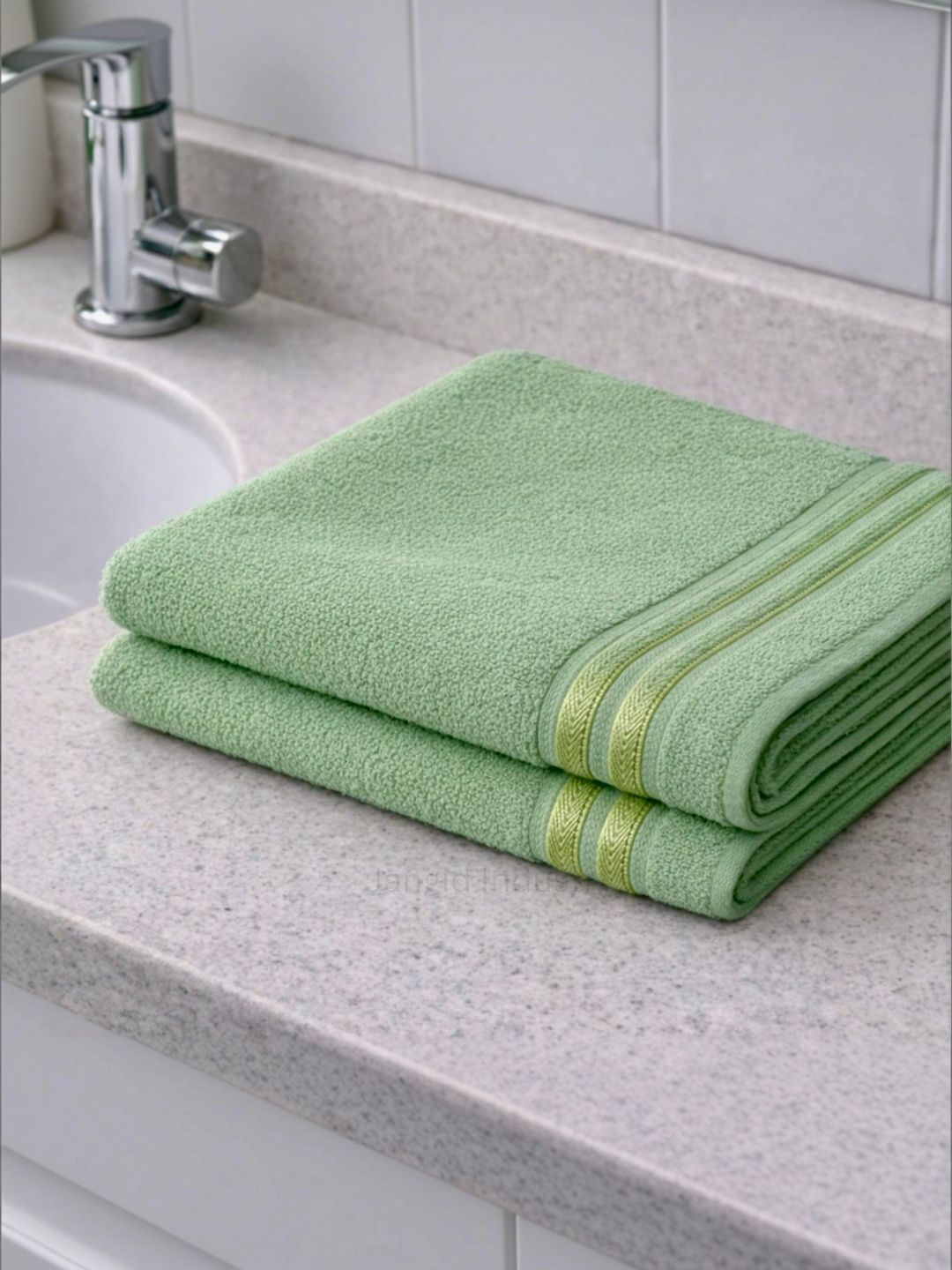 JANGID INDUSTRYS Green 1 Terry Cotton 350 GSM Bath Towel-image-31