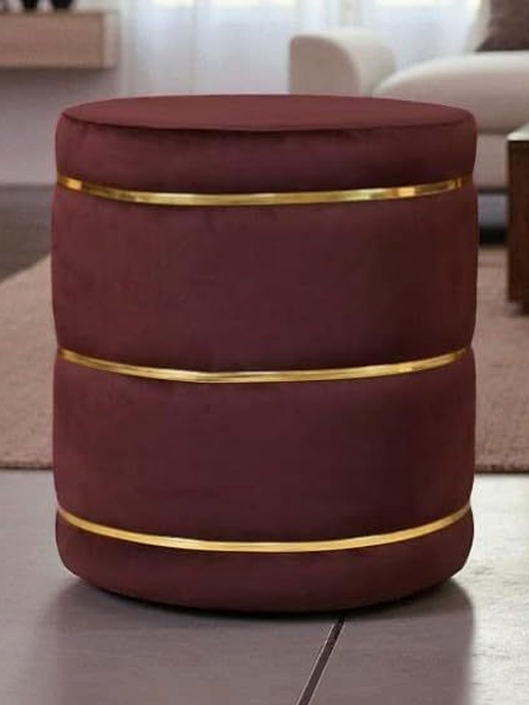 Shadowkart Brown Round Ottomans-image-28