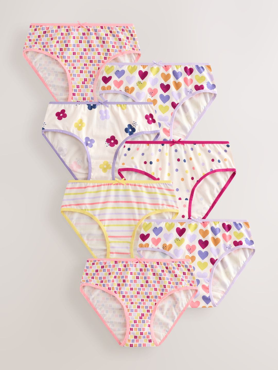 NEXT Girls Pack of 7 Printed Basic Briefs-picture-34
