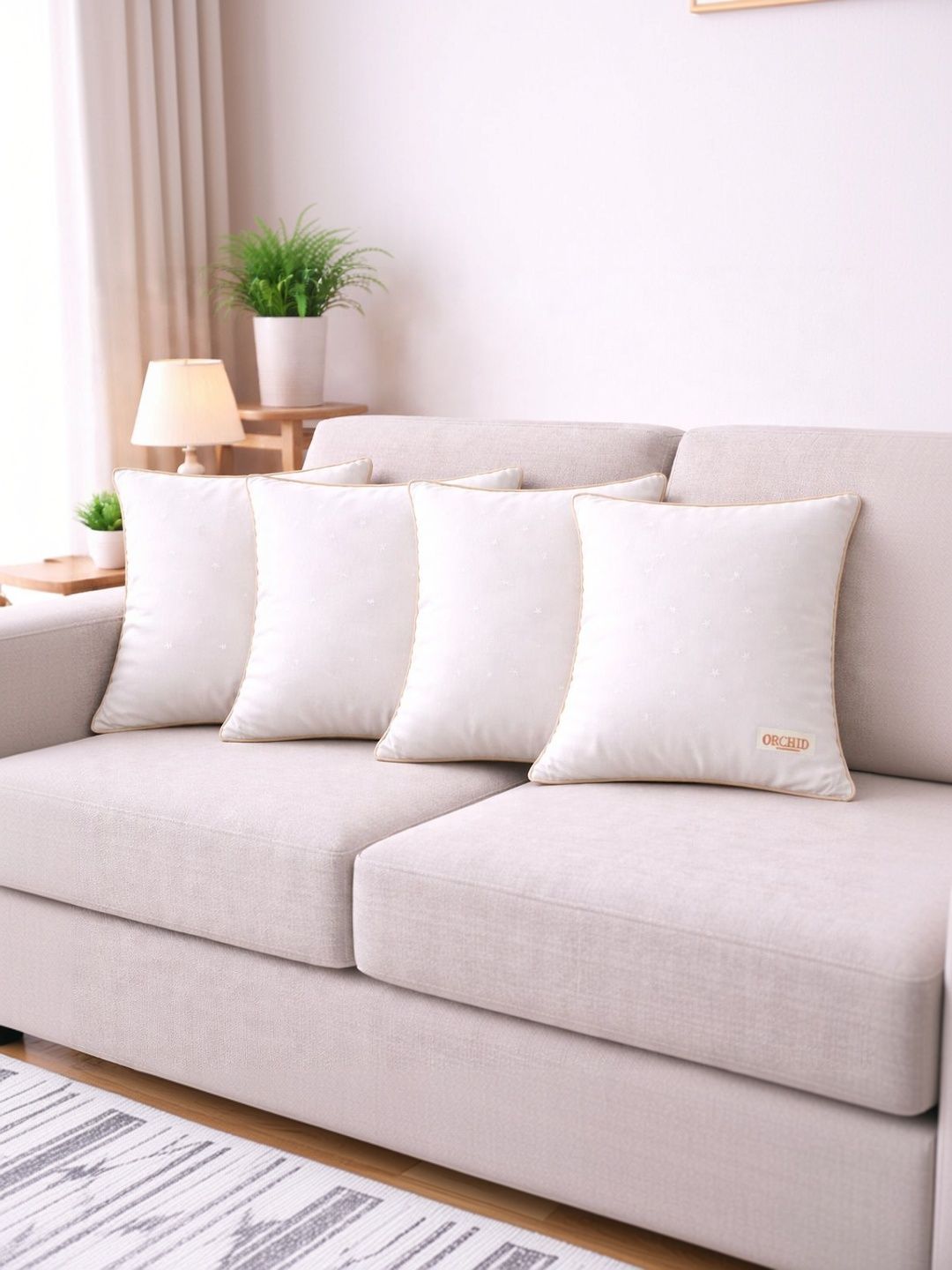 Orchid Pillows White Set of 4 Fibre Filled Cotton Ultra Soft Sleep Pillow-picture-39