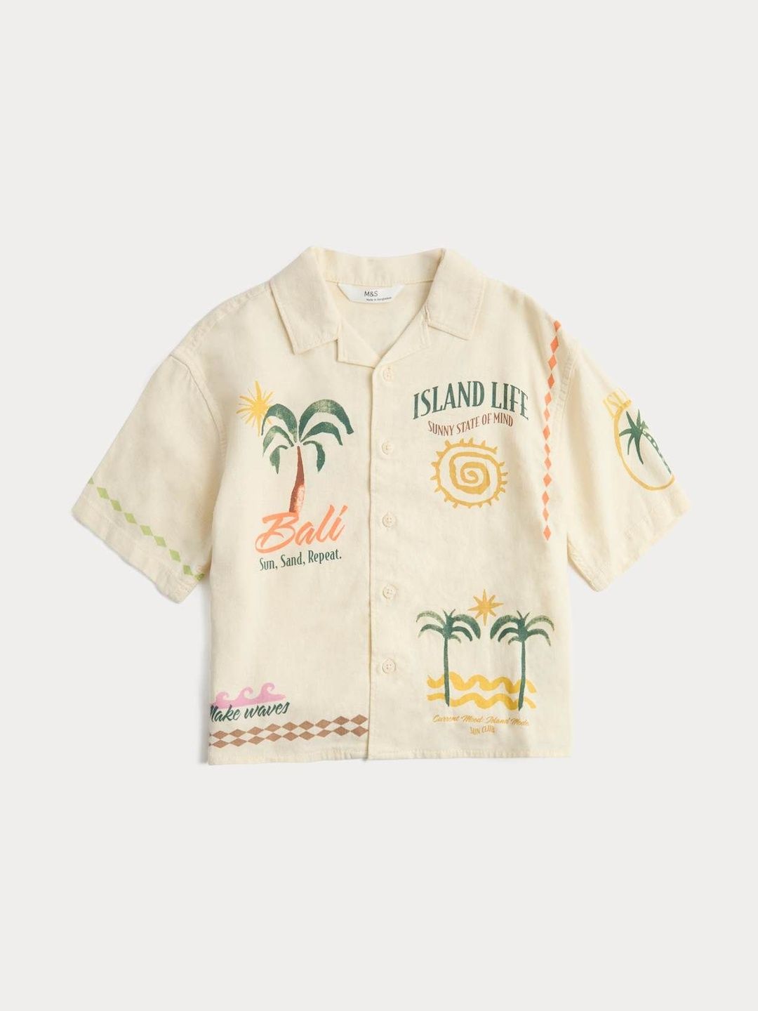 Marks & Spencer Linen Blend Print Shirt-picture-20