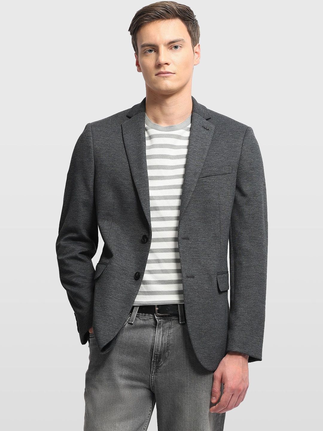Arrow New York Notched Lapel Single-Breasted Slim Fit Formal Blazers-picture-30