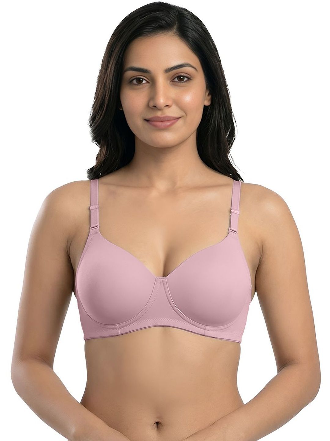enclave Women Seamless Lightly Padded Push up T-Shirt Bra-picture-13