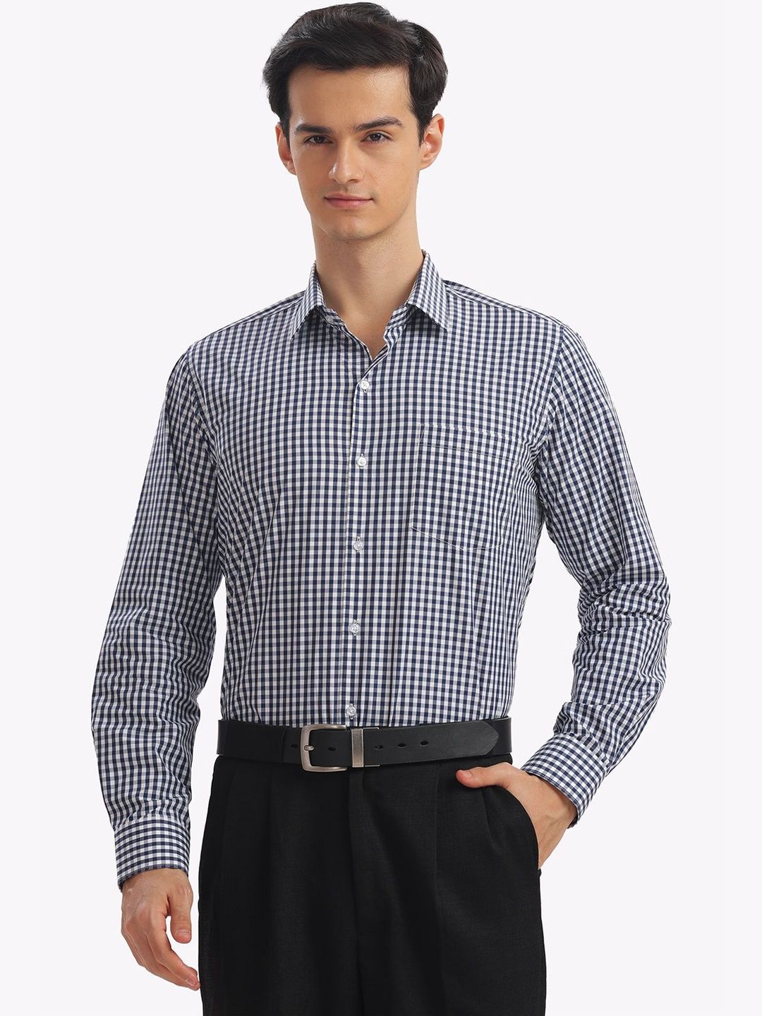 VITOMODA Men Premium Slim Fit Micro Checks Checked Casual Shirt-picture-31