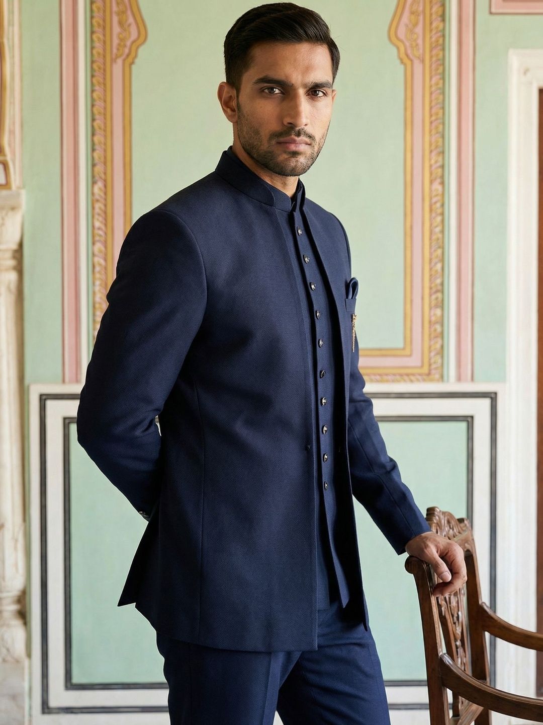 Jompers Mandarin Collar Sherwani-picture-13