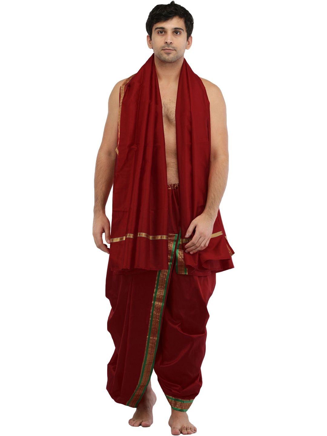 Exotic India Men Striped Dhotis-picture-40