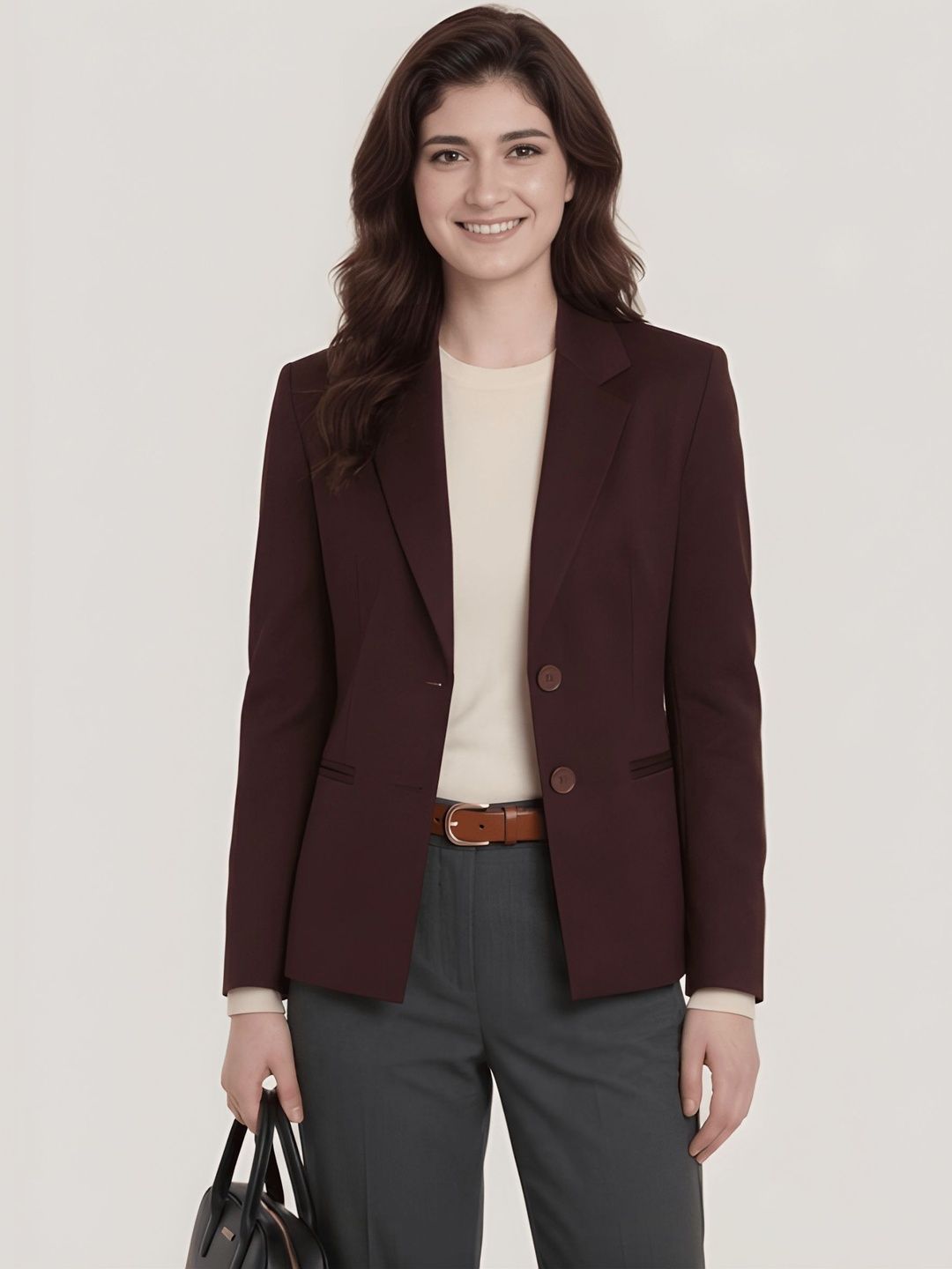 Chemistry Notched Lapel Single-Breasted Casual Blazers-picture-34