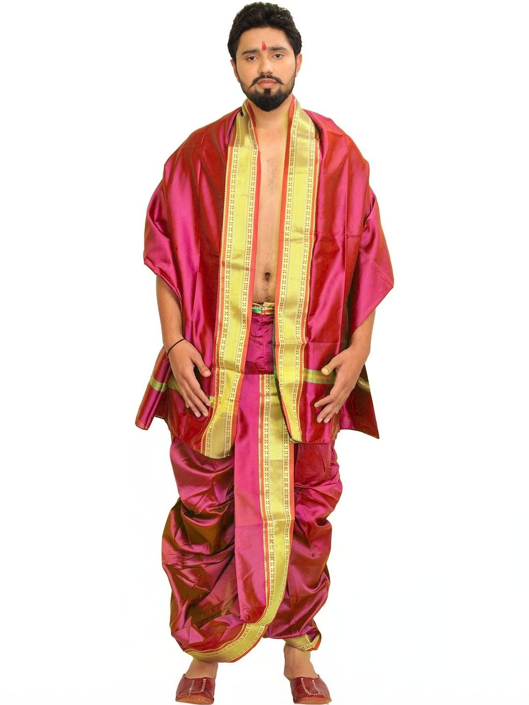 Exotic India Men Striped Dhotis-picture-40