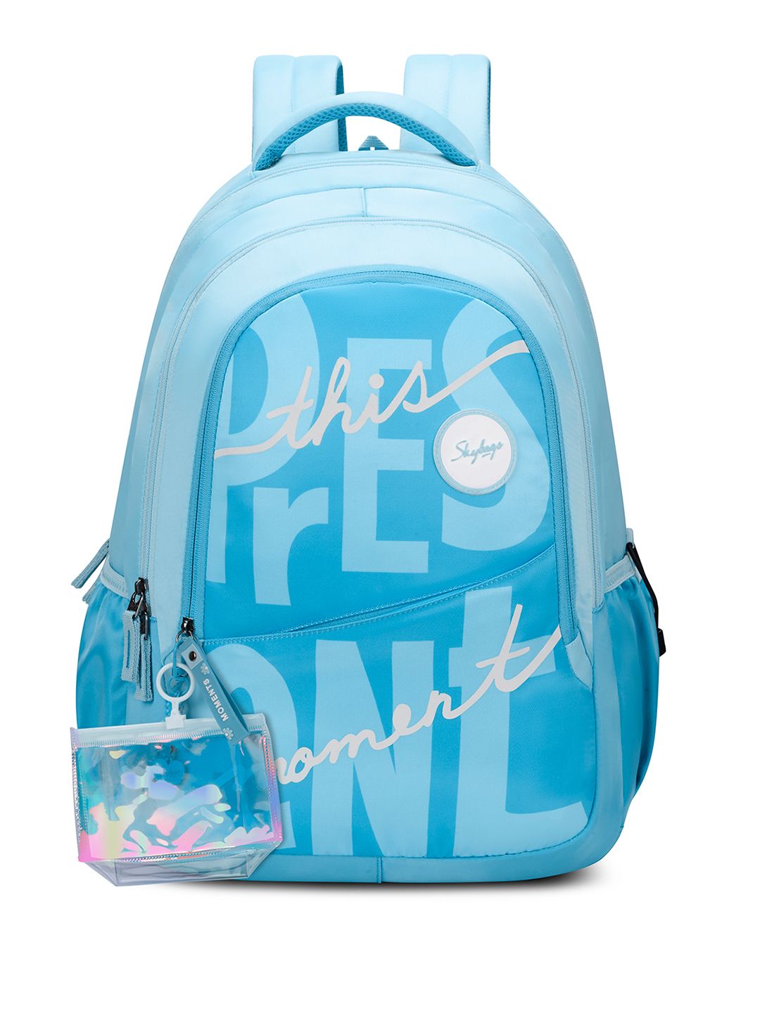 Skybags Girls Glow Blue School Backpack with 3 Compartments & Front Pocket - 37L-image-45