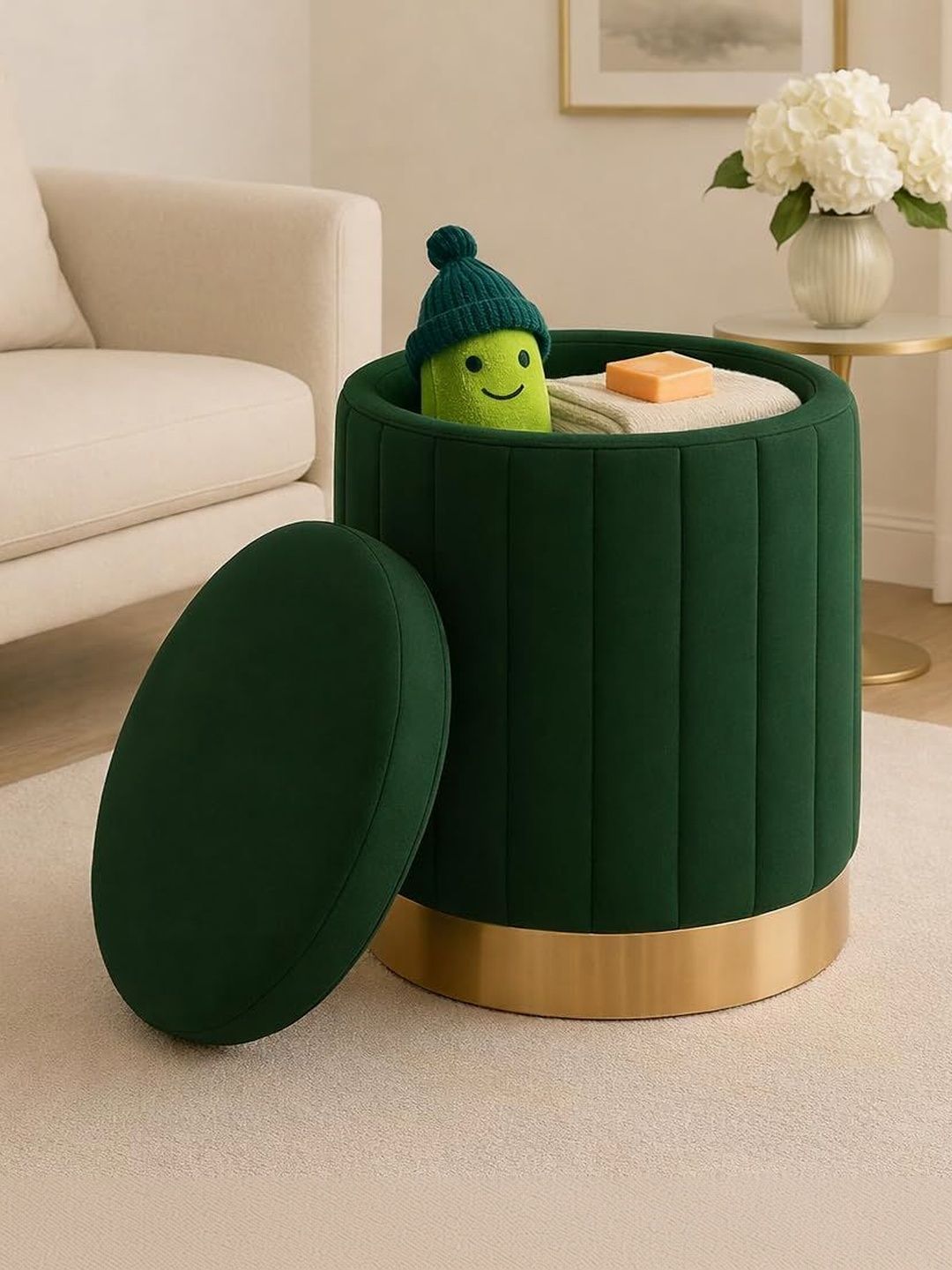 Shadowkart Green Round Ottomans-image-45